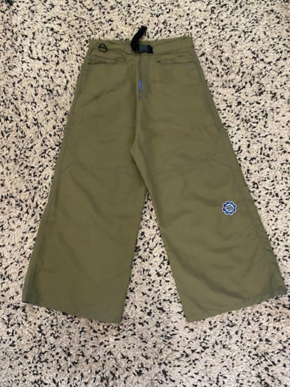 Snug Industries Y2K Rave Parachute Pants Waist 32 Olive Green. Like New